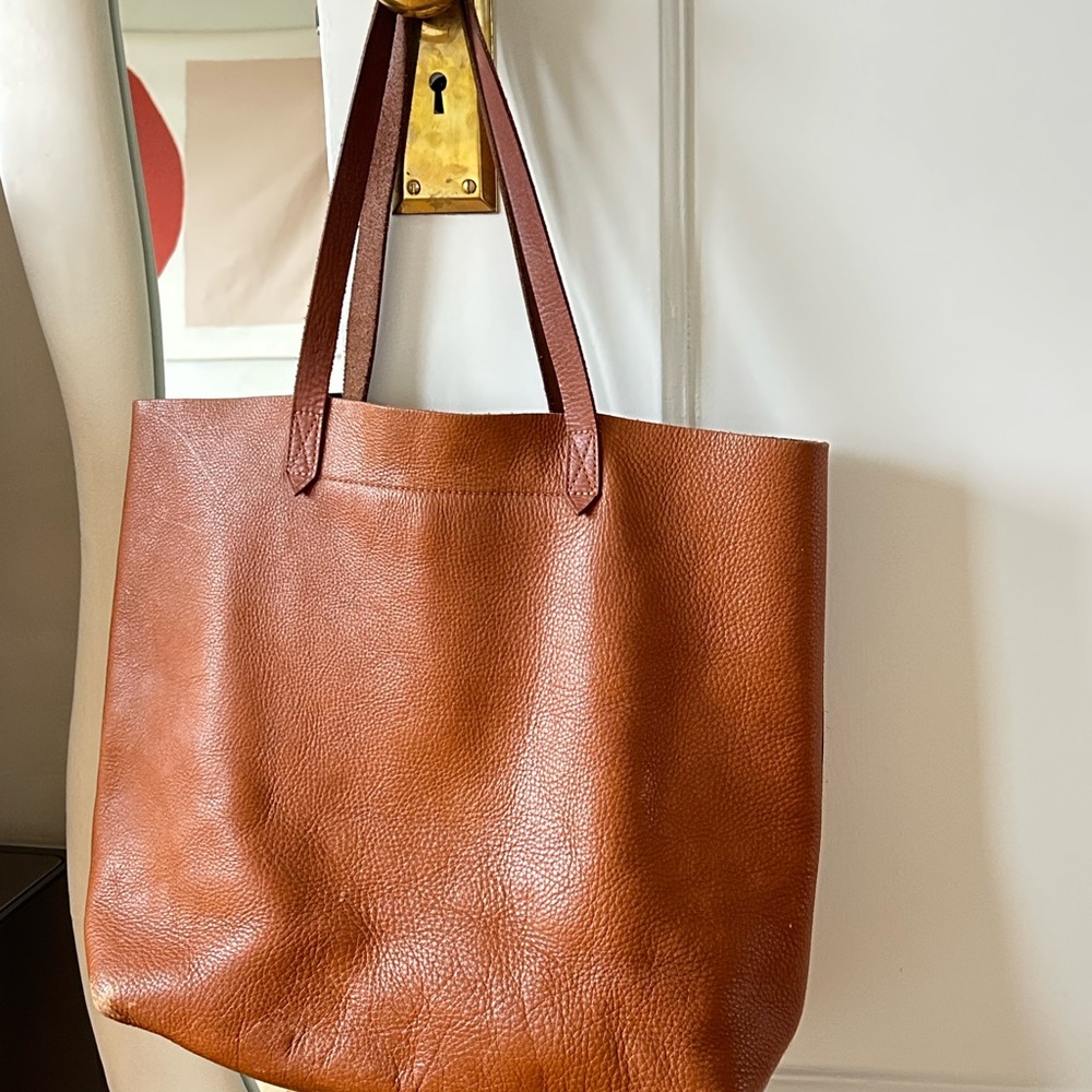 Madewell Leather Transport Tote Bag
